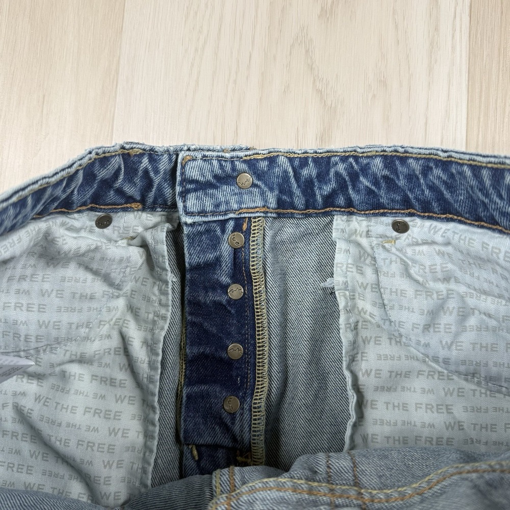 We The Free Jeans Ankle Bees Deep Trance Embroidered Dropped Boyfriend Button 29 - Picture 11 of 15